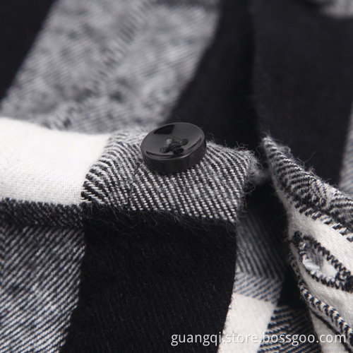 Fashion 100% cotton stand up flannel shirt
